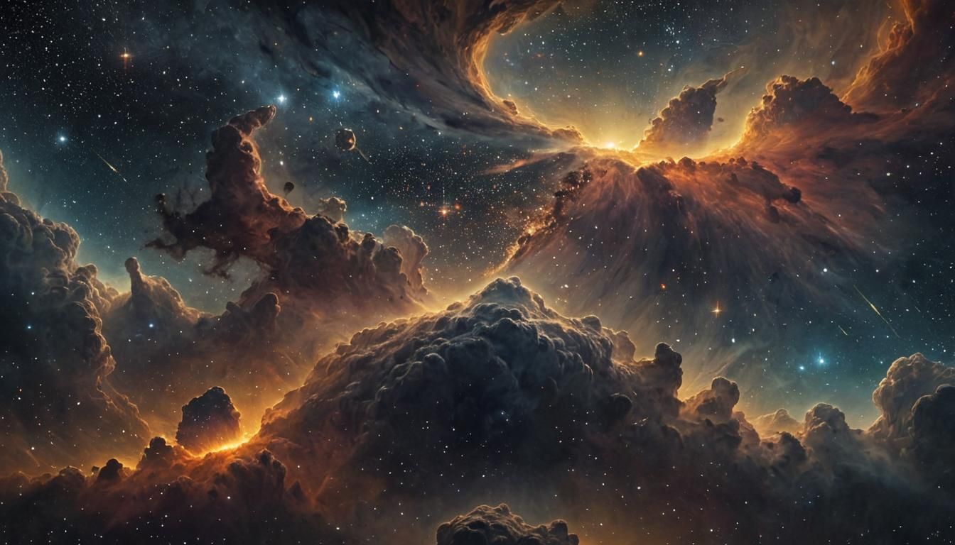 Vast Universe Digital Art with Radiant Starlight