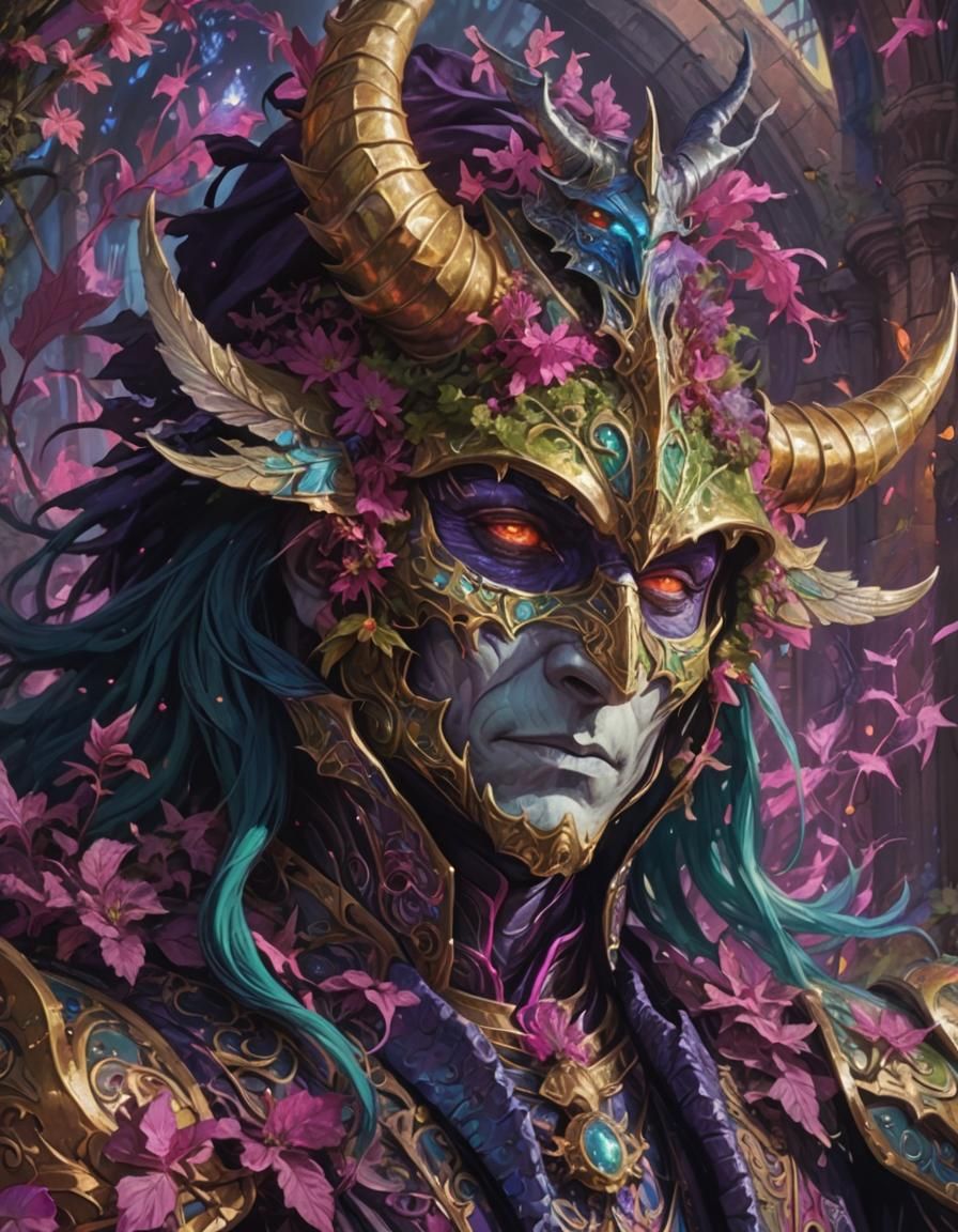 Ethereal Wizard Knight in Cosmic Medieval Fantasy