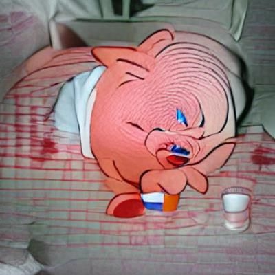 Porky Pig Overdoses on Cough Syrup