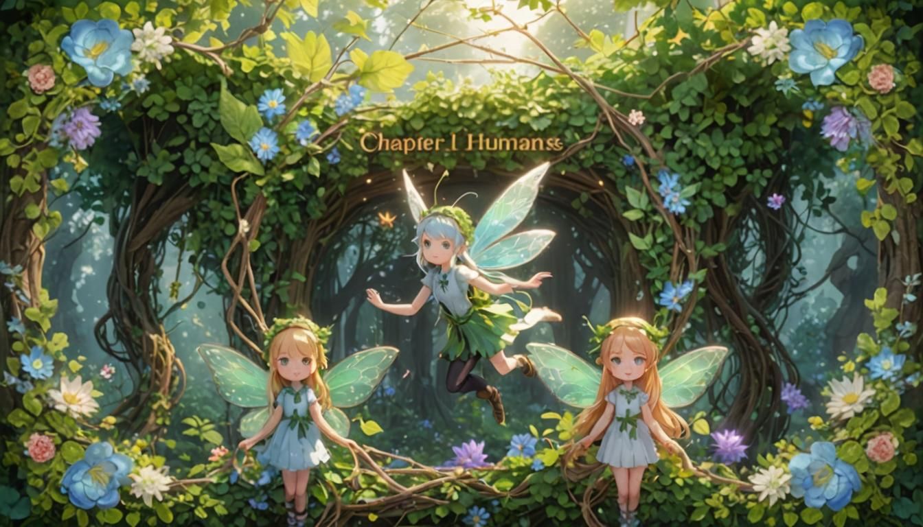 Fairies with Vines: 3D Anime Art