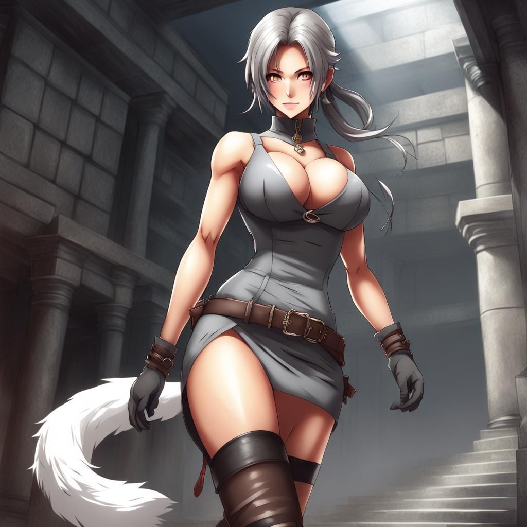 Anime Kitsune Goddess in Manga Style