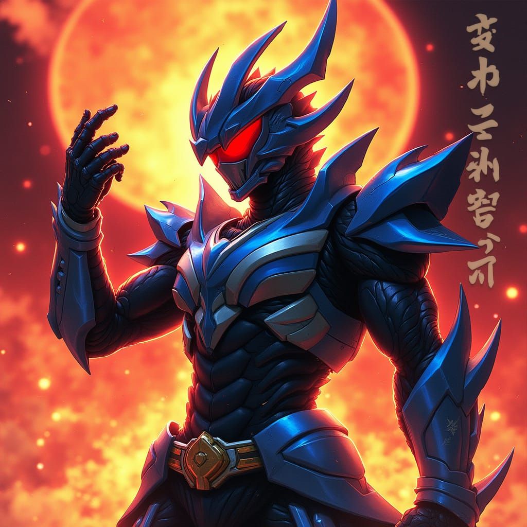 Cyberpunk Anime Kamen Rider Rathalos