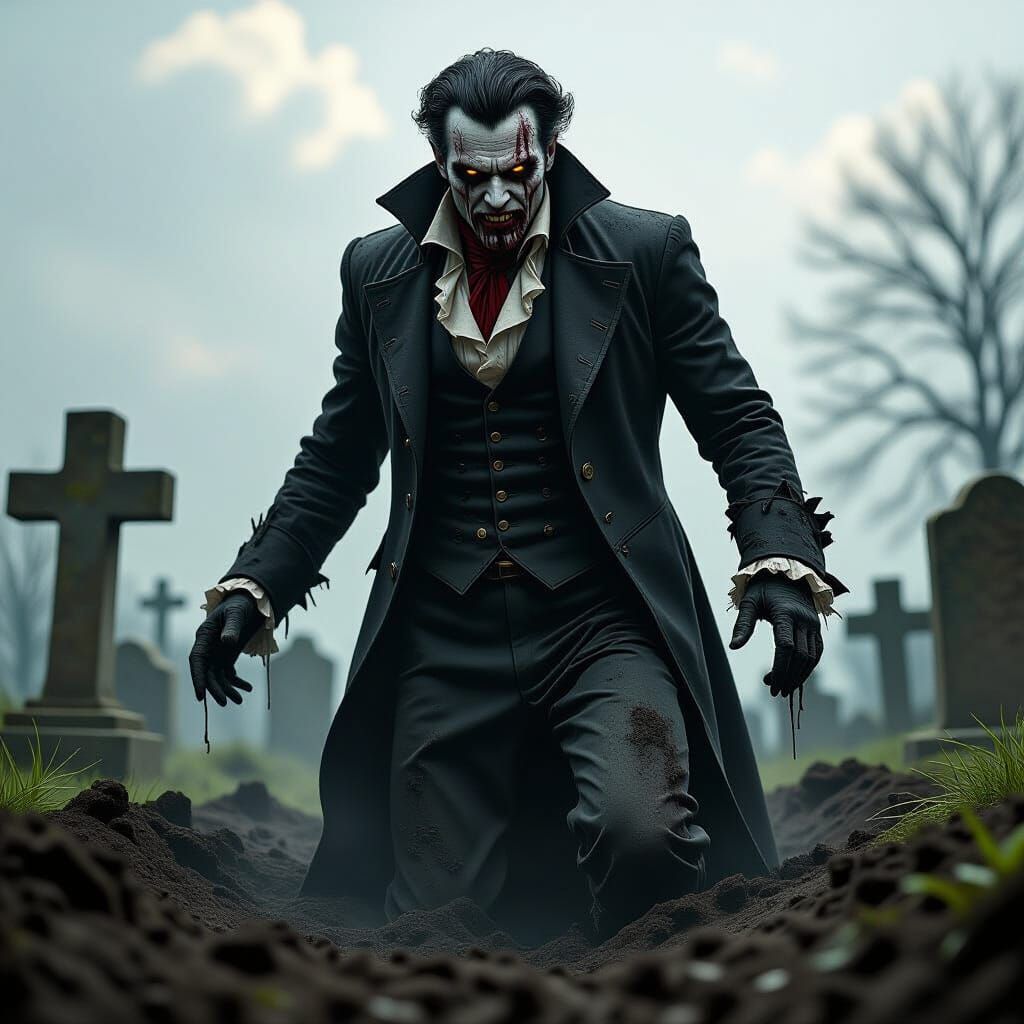Vampire Rises: Photorealistic Undead Scene