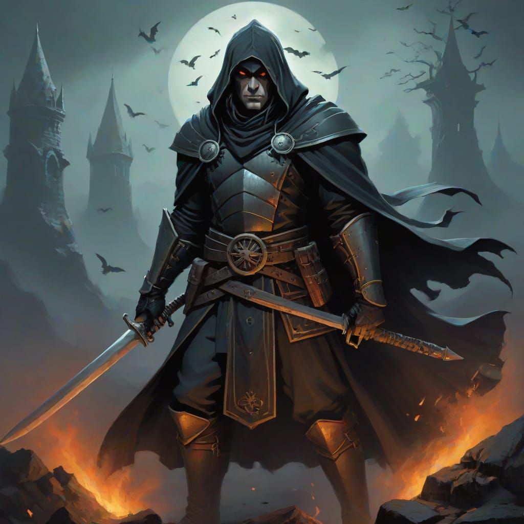 Dark Fantasy Landscape in Gothic Style