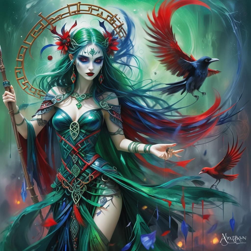 Morrigan: Celtic Goddess of War in Digital Art