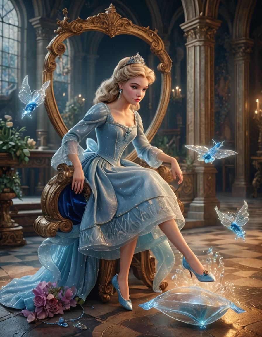 Cinderella and the Glass Slipper: Detailed Matte Painting