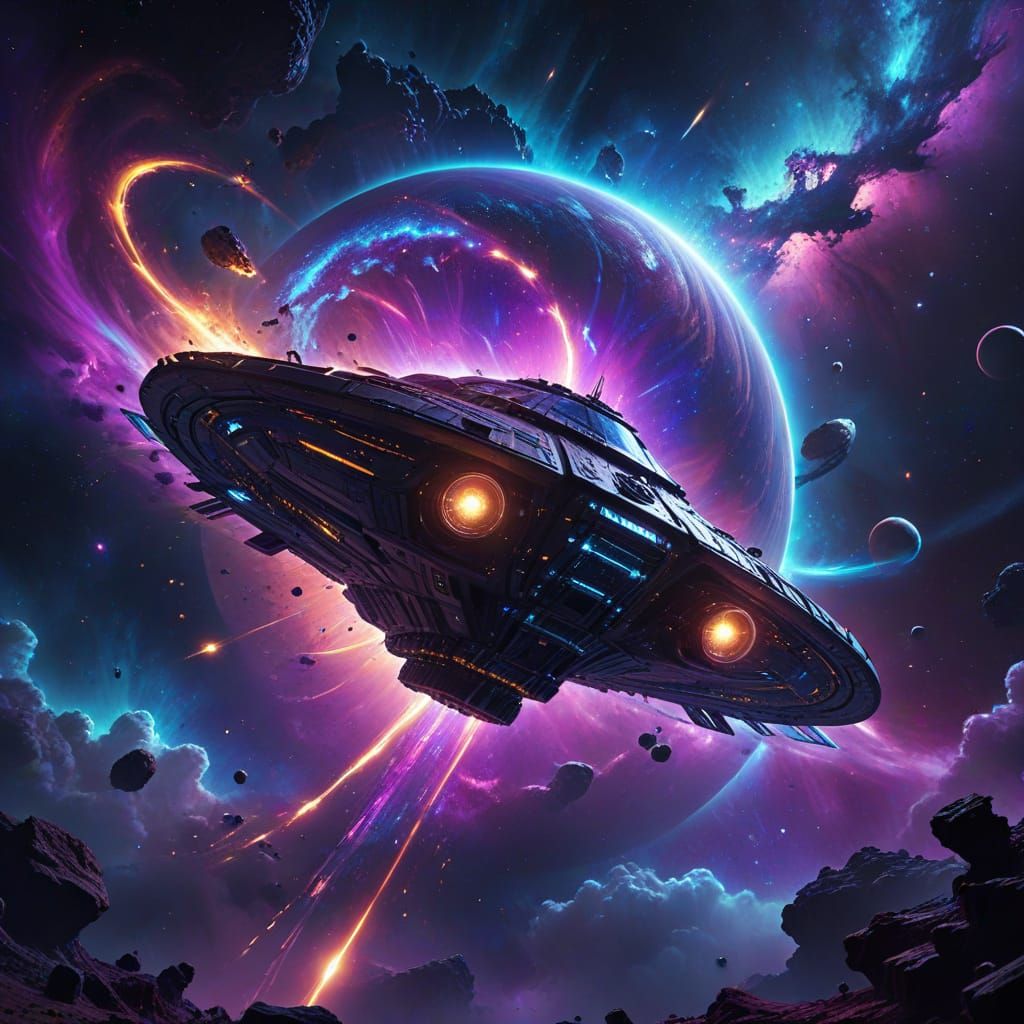 Surreal Cosmic Vortex in Digital Matte Painting Style