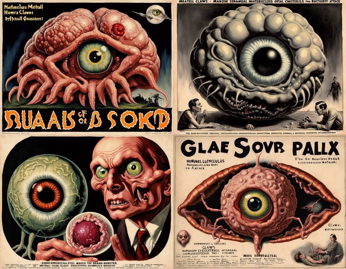 Bizarre Mutant Horror: 1930s Movie Poster Style