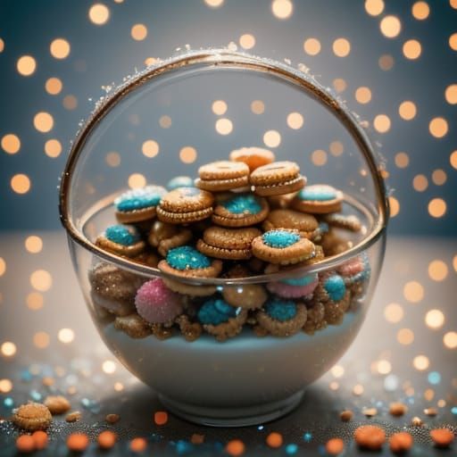 Miniature Circus Inside Teacup, Detailed Concept Art