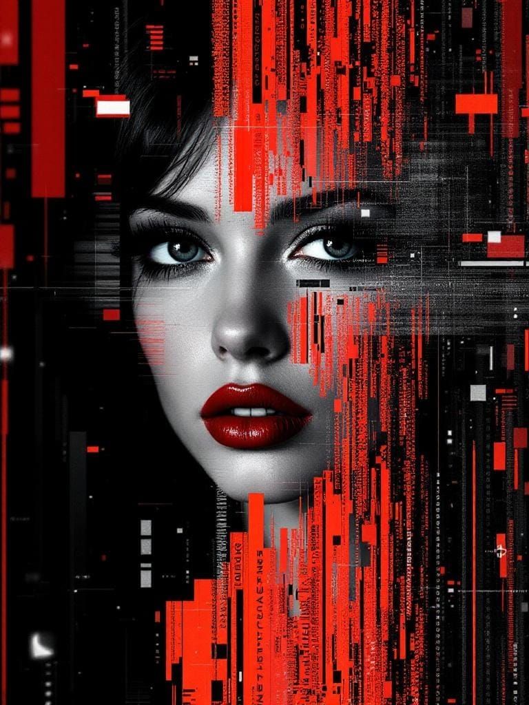 Fractal Glitch Photography with Digital Artifacts