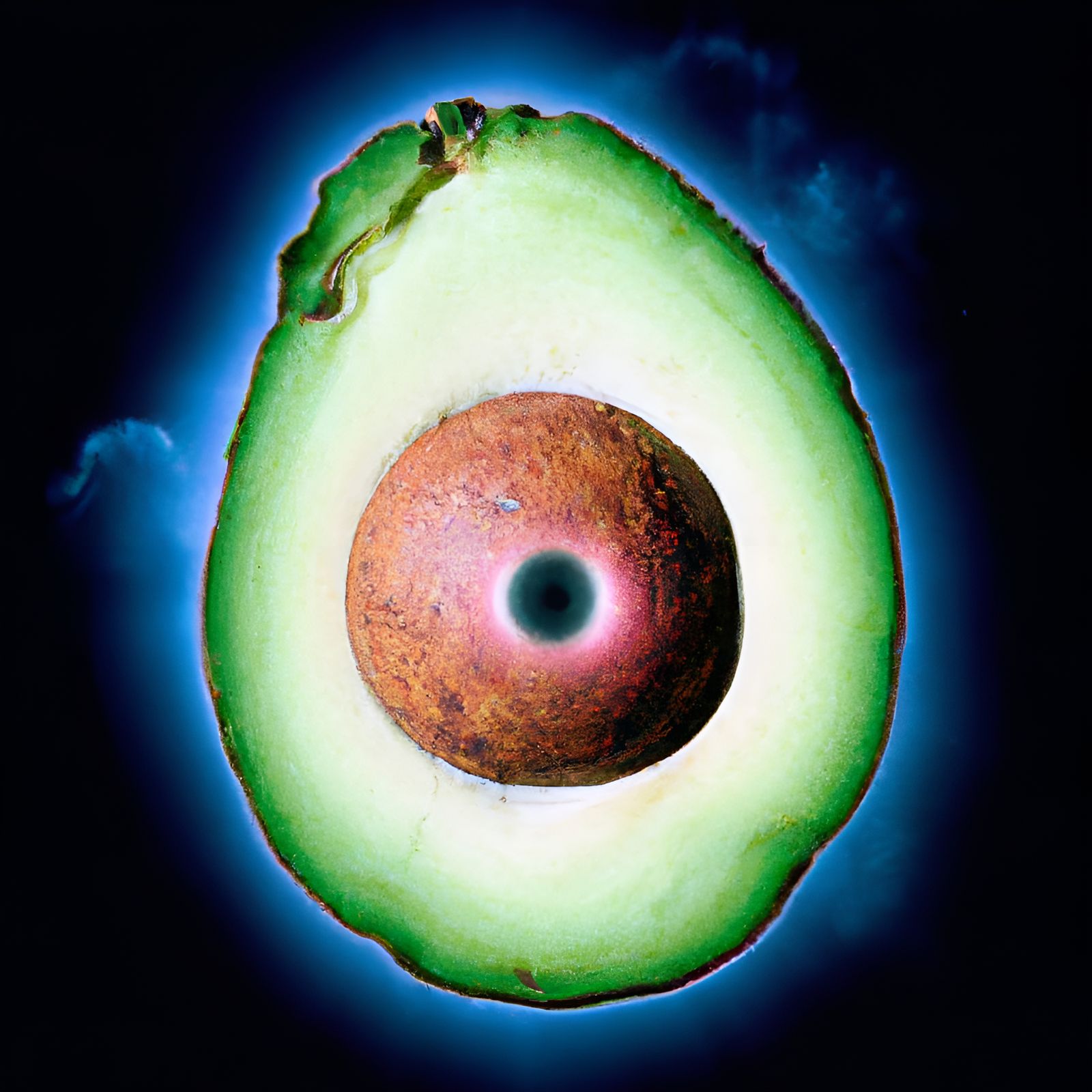 Avocado Nebula with Eyeball, Hubble Telescope Photo