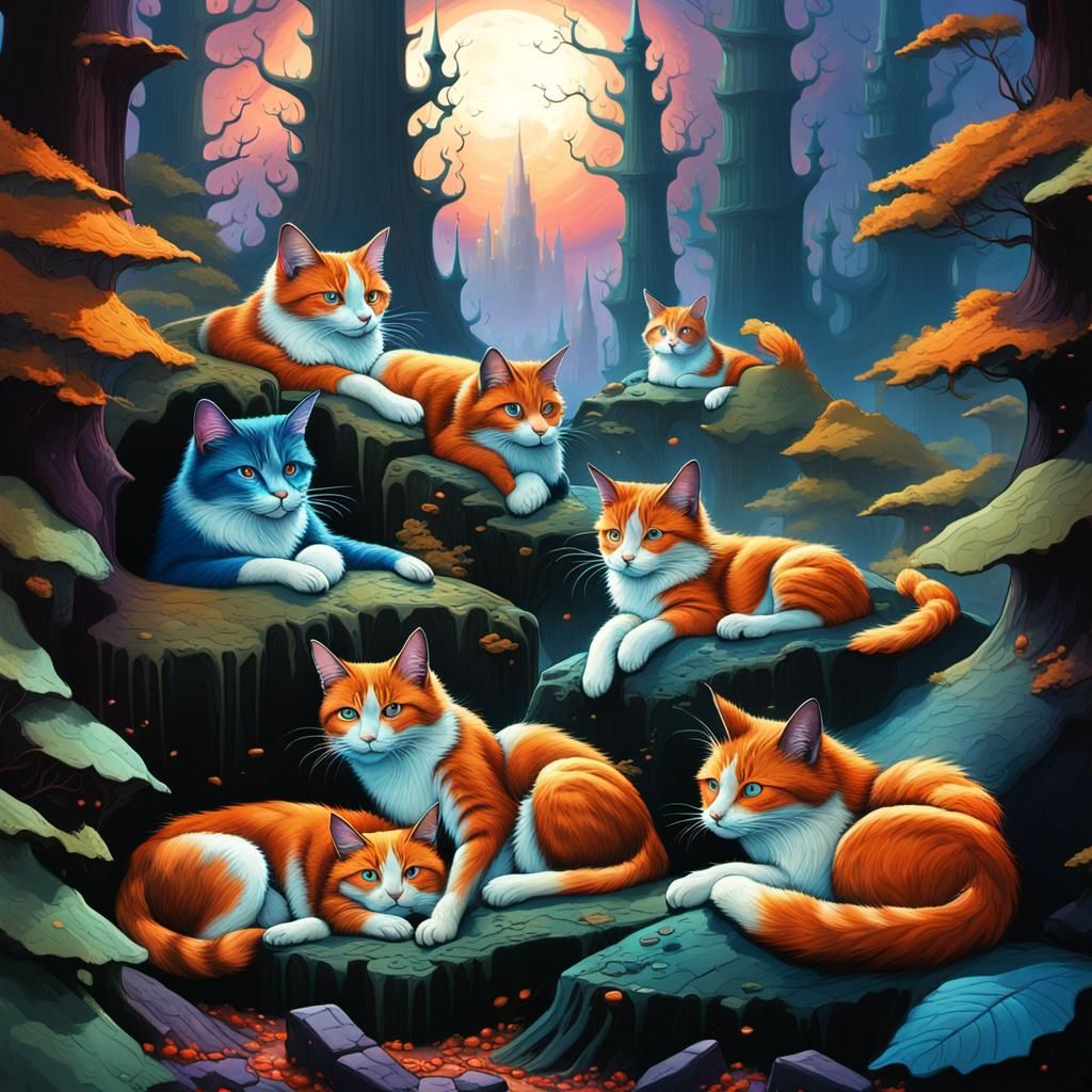 Futuristic Cityscape on Alien Planet in Moebius Style