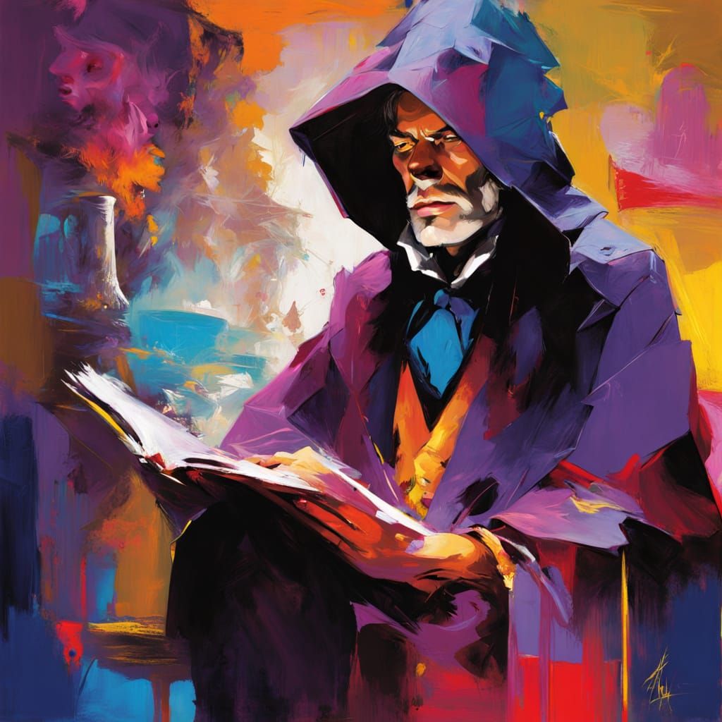 Wandering Alchemist in Dreamlike Impressionism Style