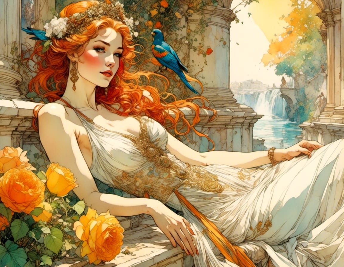 Roman Baths - Michael Kaluta