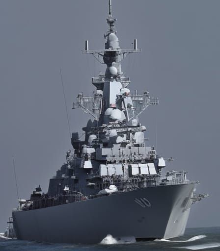 Heavy Guided Missile Cruiser at Sea