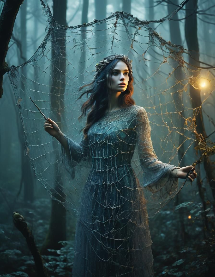 Colorful Forest Shrouded in Pearl Fog