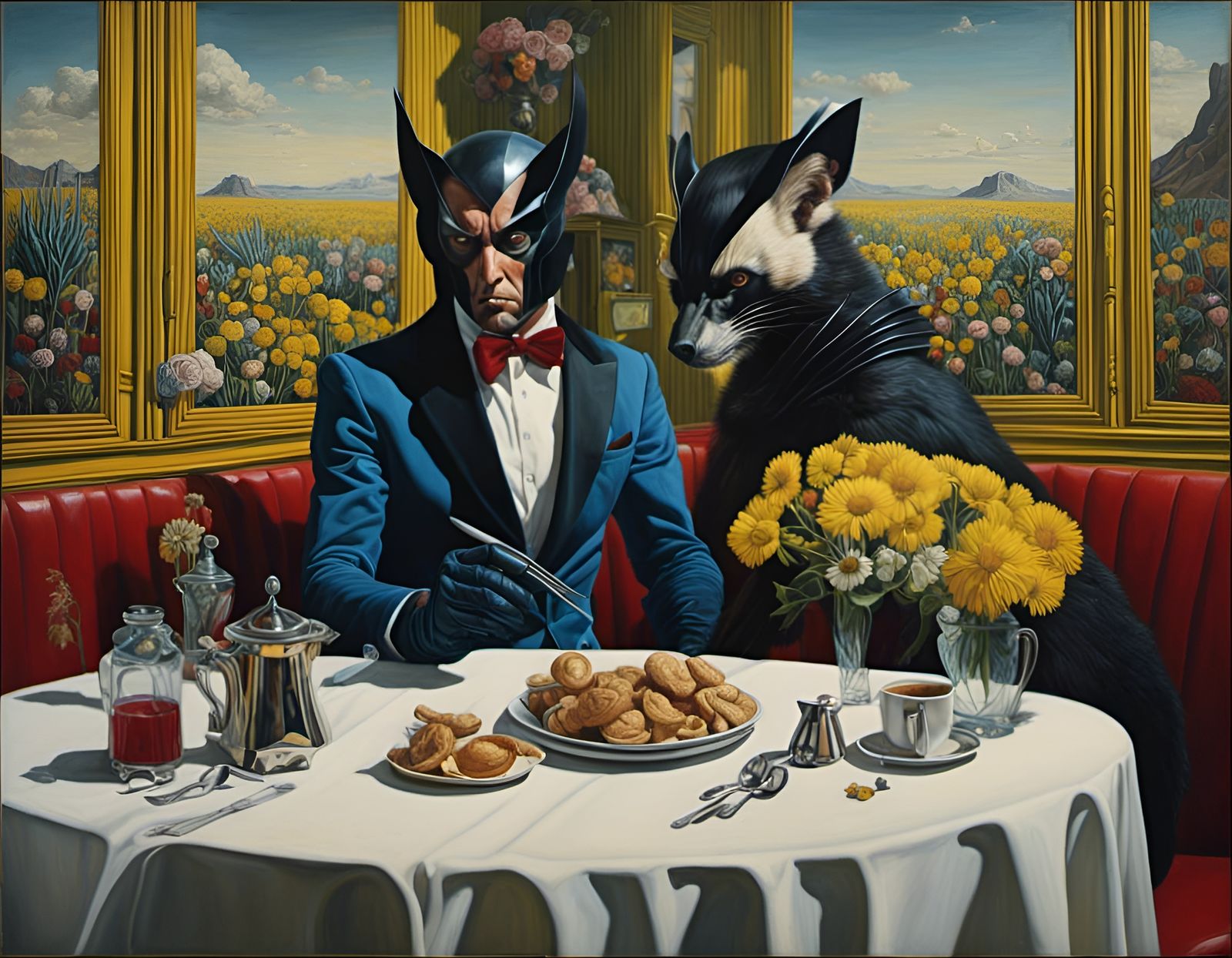 Wolverine at a Cafe, Surreal Art