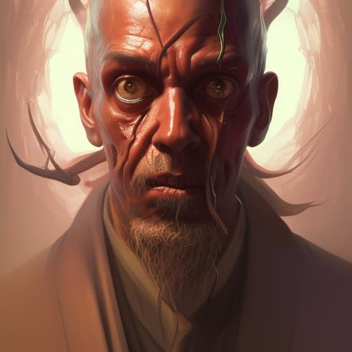 Eldritch Pruflas Portrait in Hyperdetailed Style