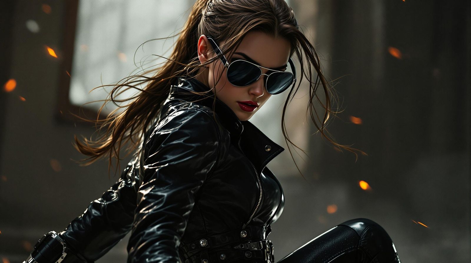 Belle in Dark Glamour Closeup