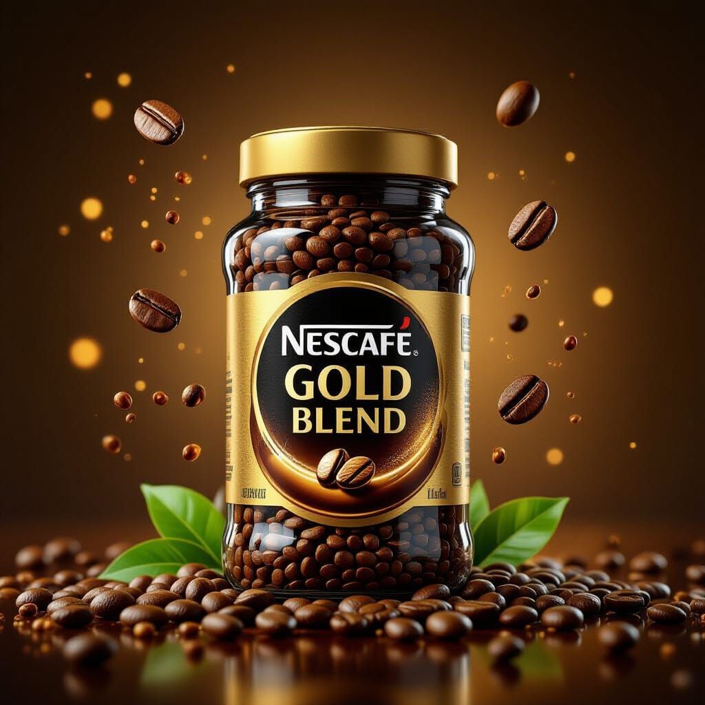 Nescafé Gold Blend: Hyperrealistic Product Render