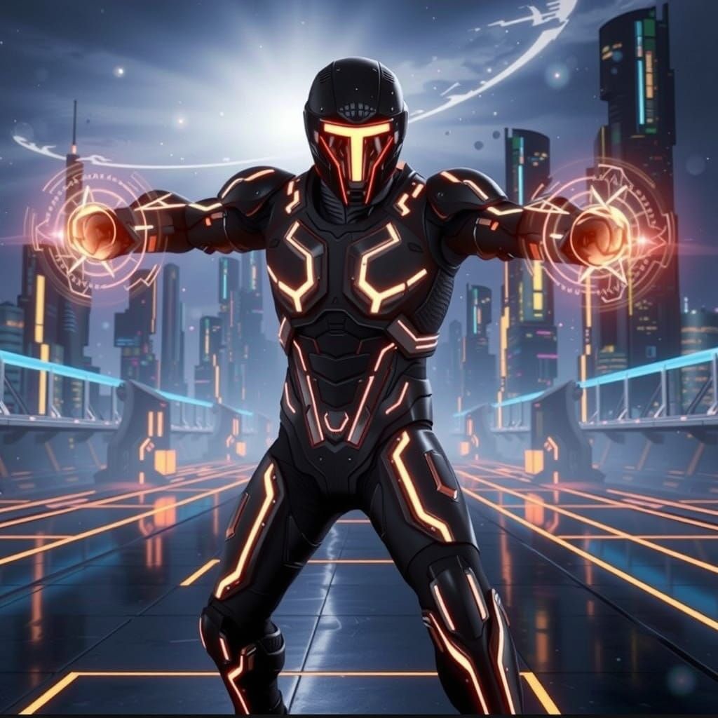 Rinzler in the Grid: Digital Art in Unreal Engine