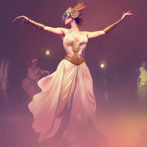 Masquerade Ball: Dynamic Lighting in Art Nouveau Style