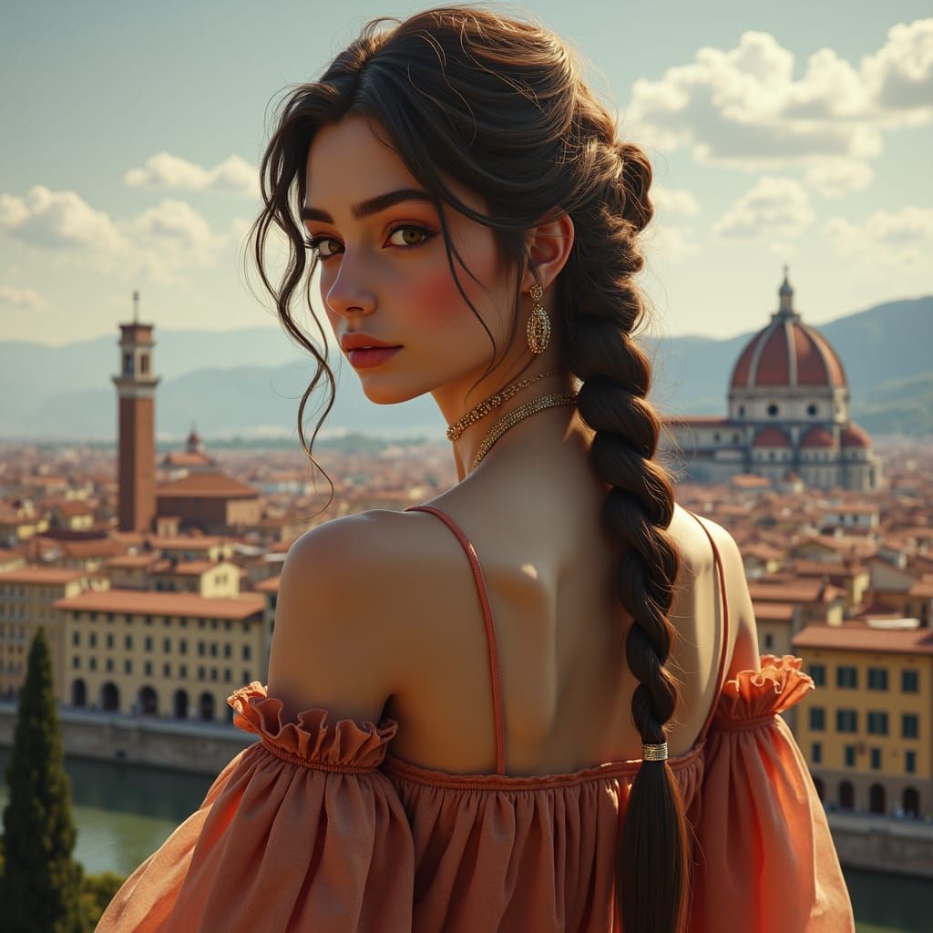 Elegant Woman in Renaissance Style