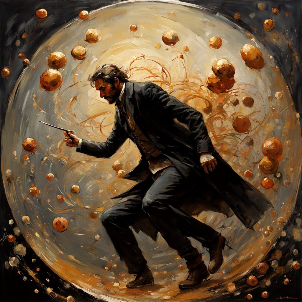 Microbes Line Dancing in Petri Dish with Golden Motifs