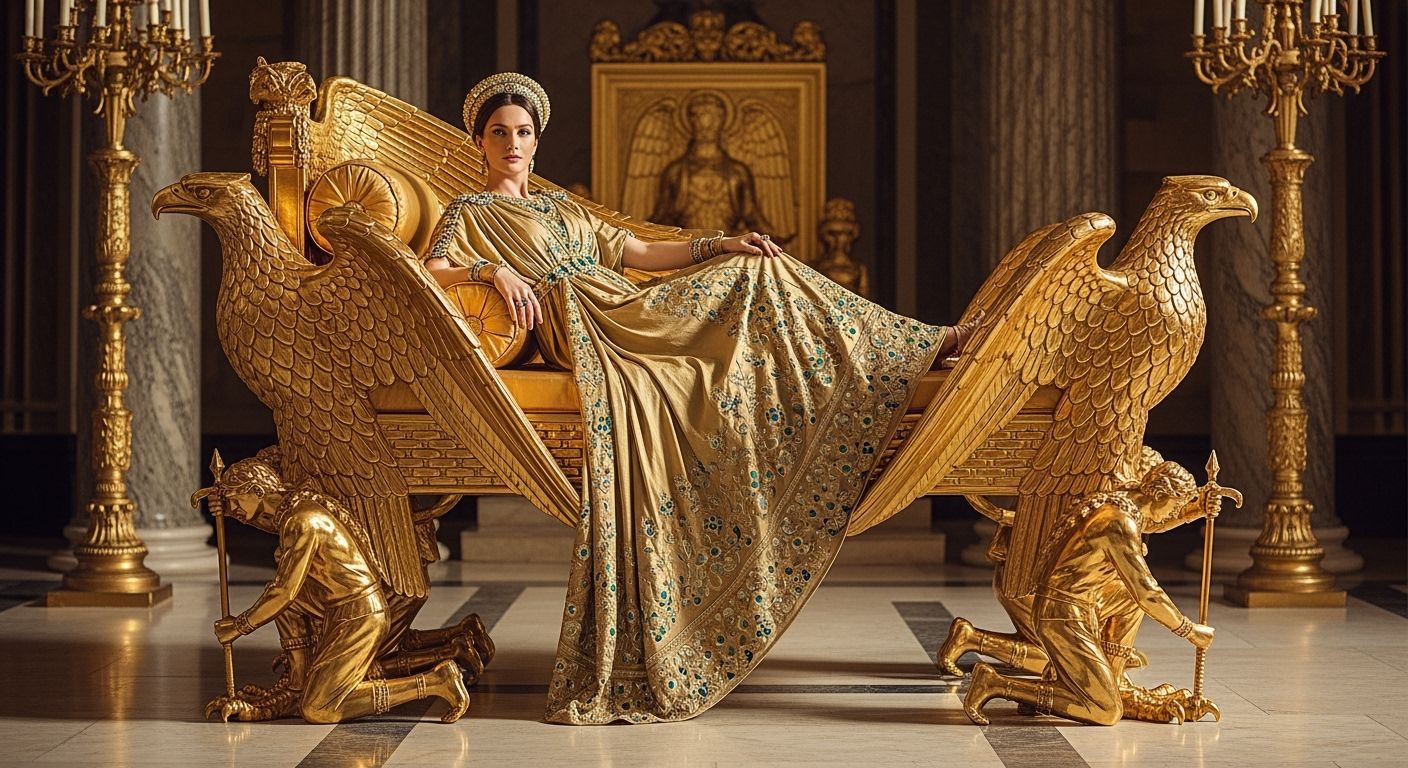 Roman Empress on Golden Eagle Throne