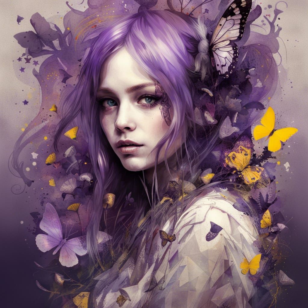 Alice in Wonderland Portrait with Shiny Aura