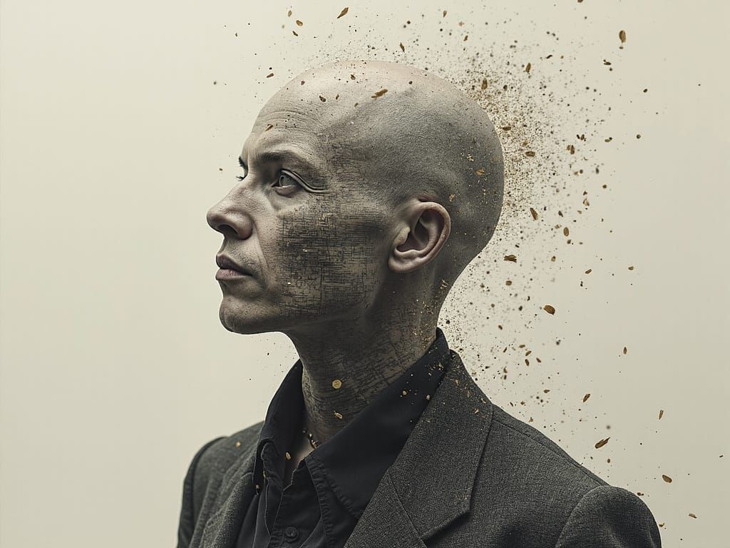 Crazed Multiple Exposure - Another Bald Singer in Nusa Penida