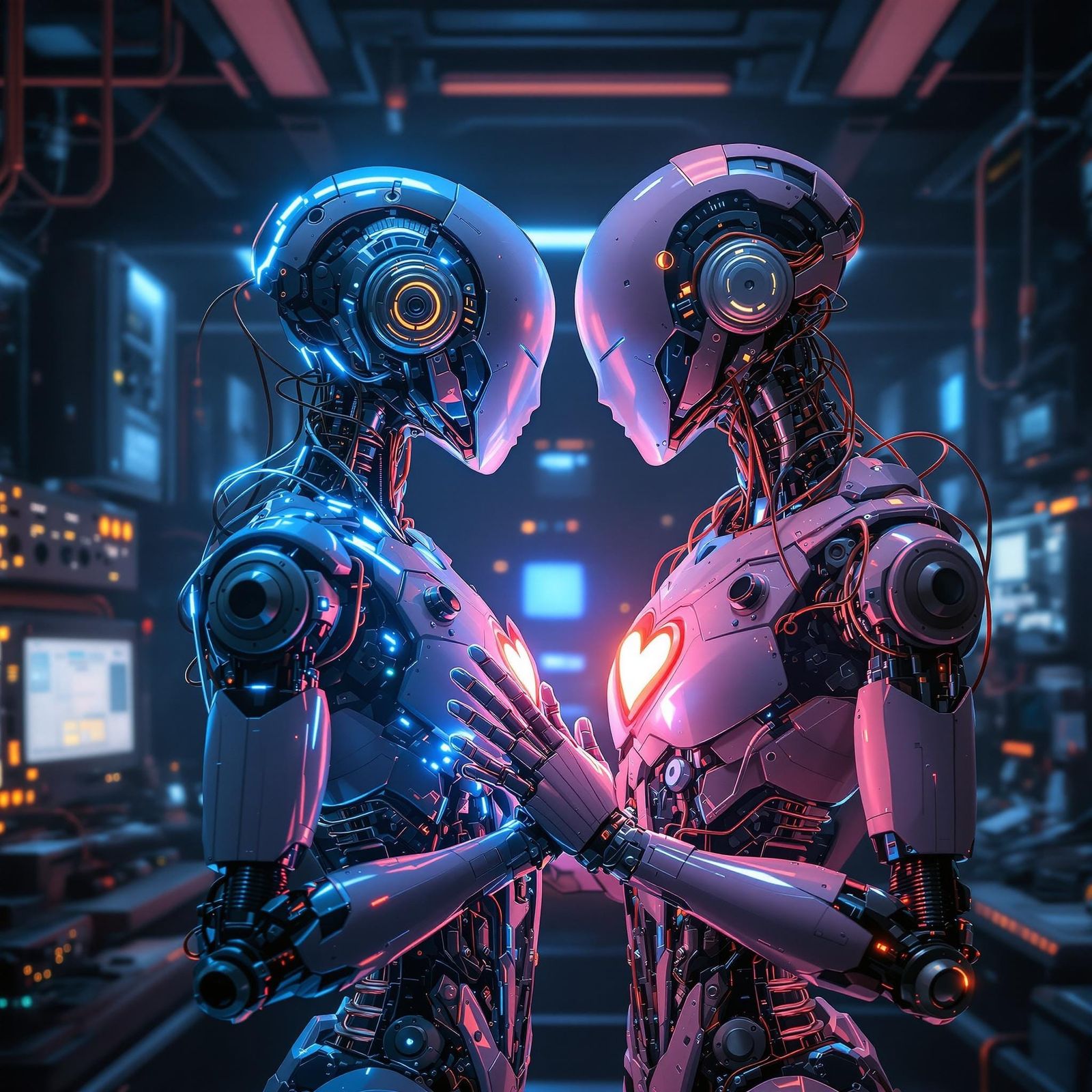 Androids Find Love in Futuristic Laboratory