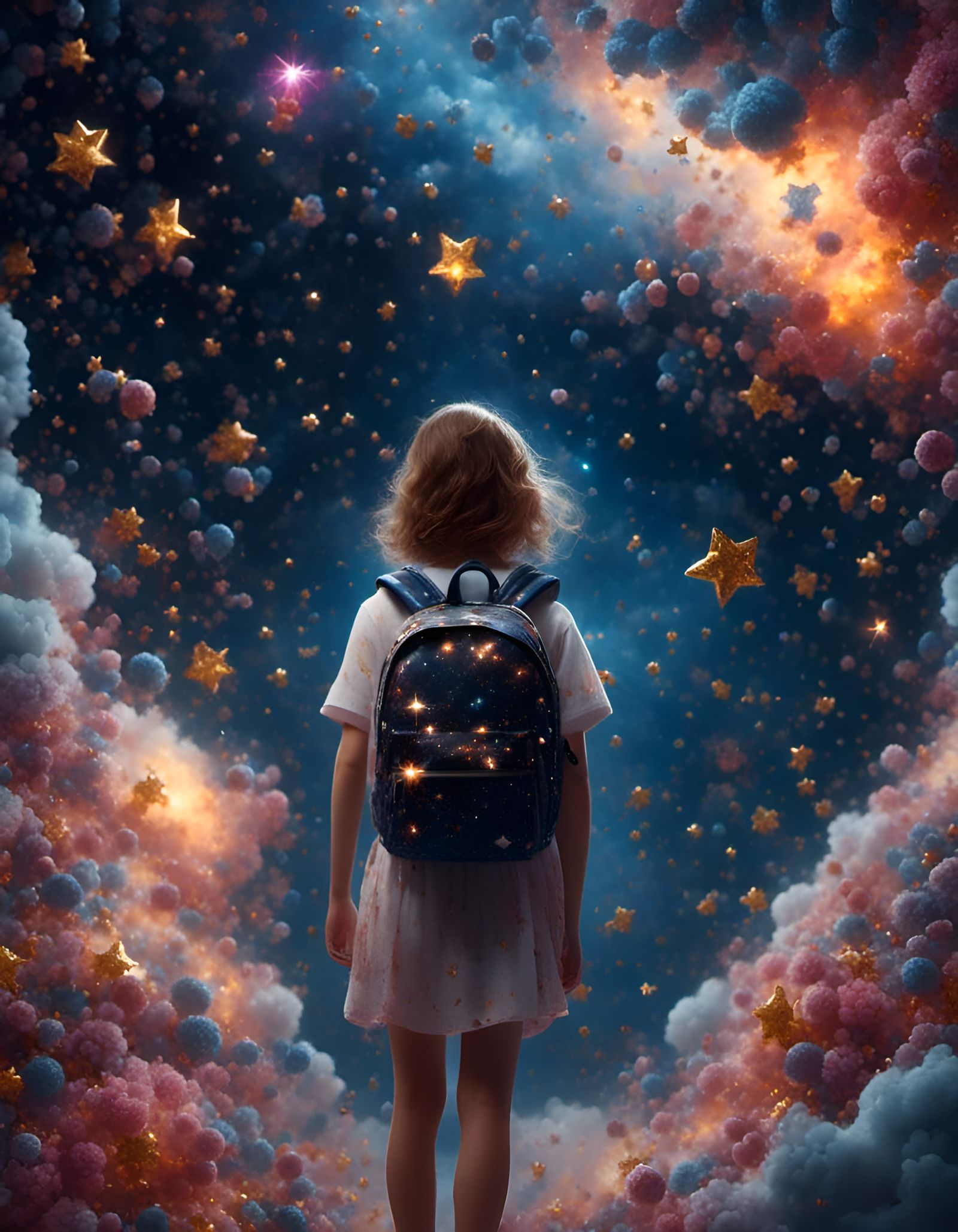 Girl Collects Stars in a Toy-Filled Room