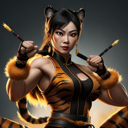 Anthropomorphic South China Tiger Kung Fu Master
