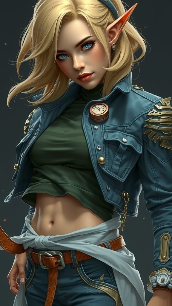 Stunning Girl Portrait in Hyperrealistic Digital Art Style