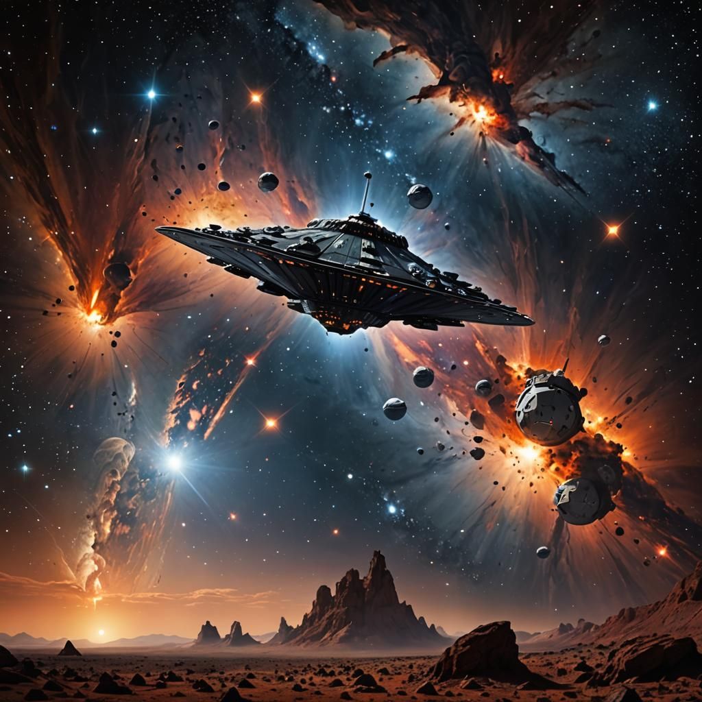 Orion Spaceship in a Distant Galaxy