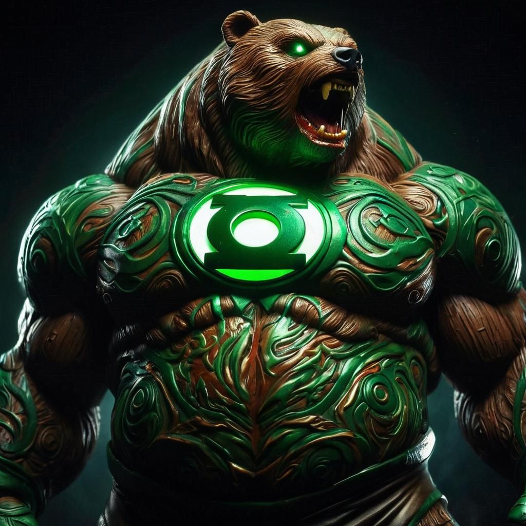 Obese Bear Green Lantern in Gotham Darkness