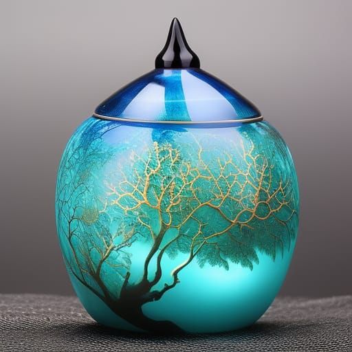 Iridescent Blue Rose in Gothic Biopunk Style