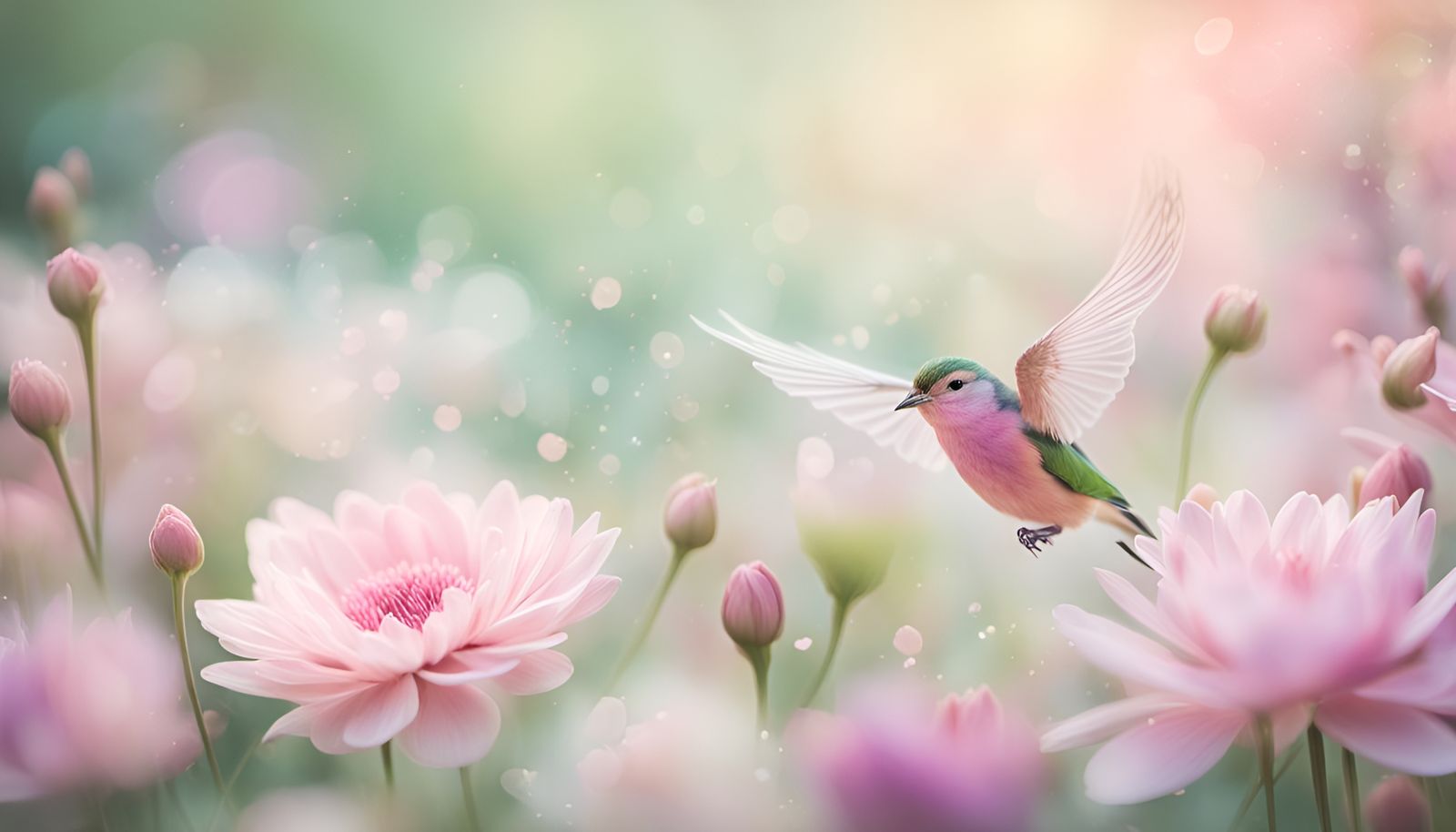 Dreamy Pastel Flowers in Soft Natural Light