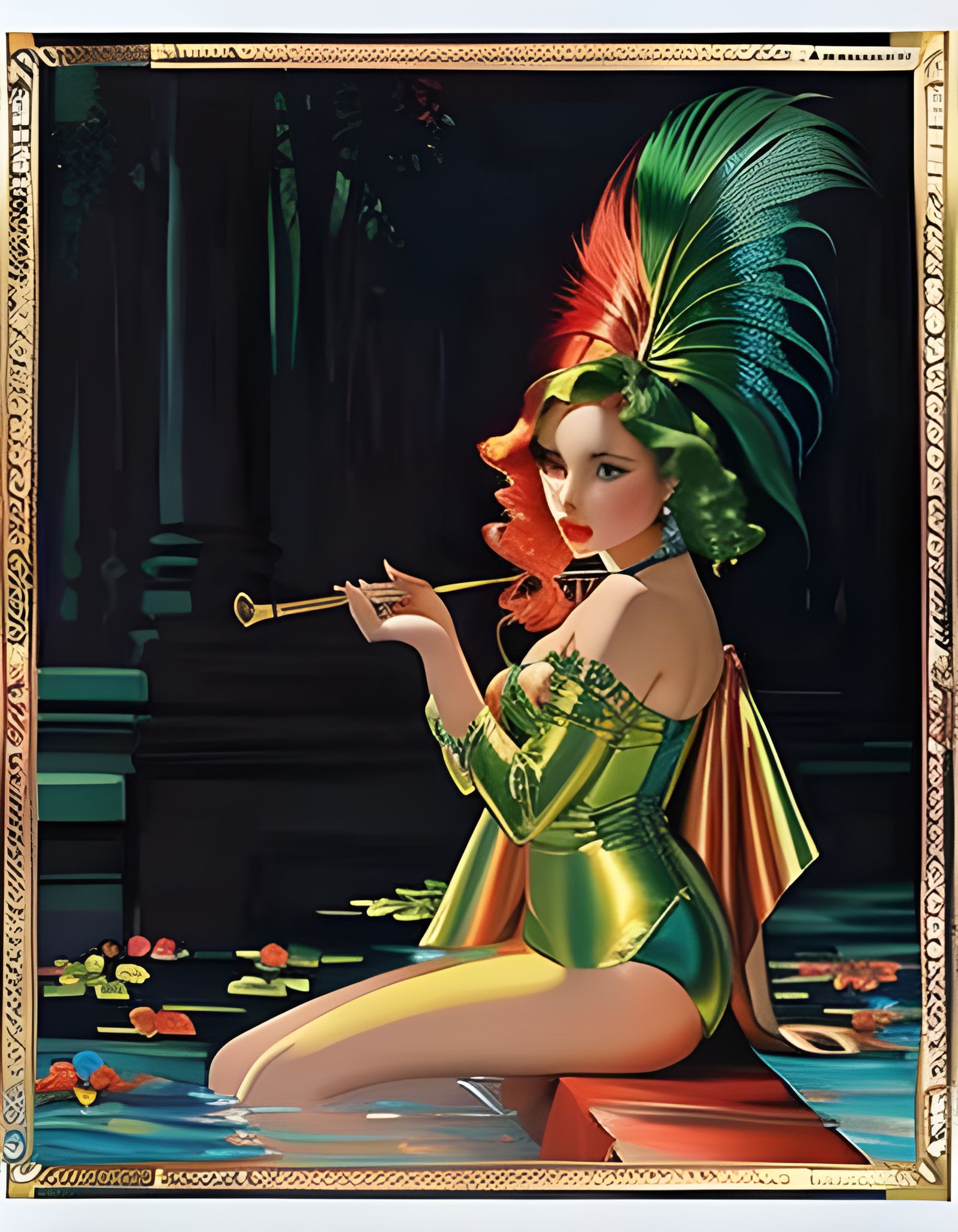 Art Deco Design in Monet and Lempicka Style