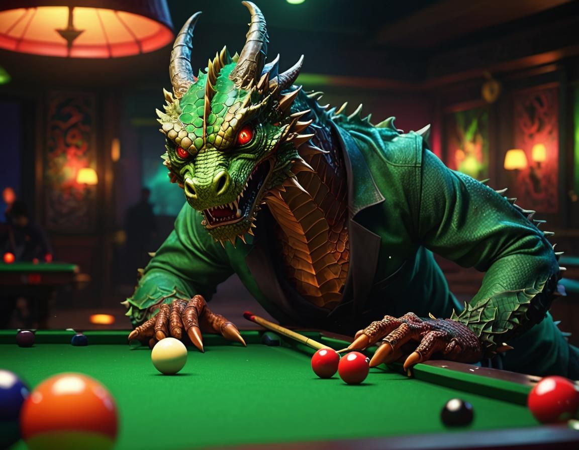 Dragon Plays Snooker: Pixar-Style Animation