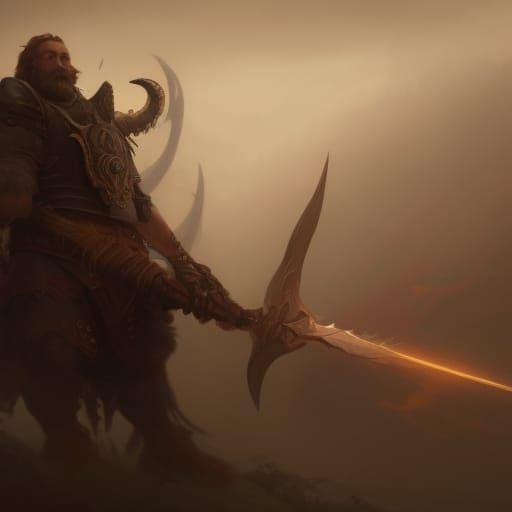 Minotaur Druid Nature Warrior in Heavy Armor