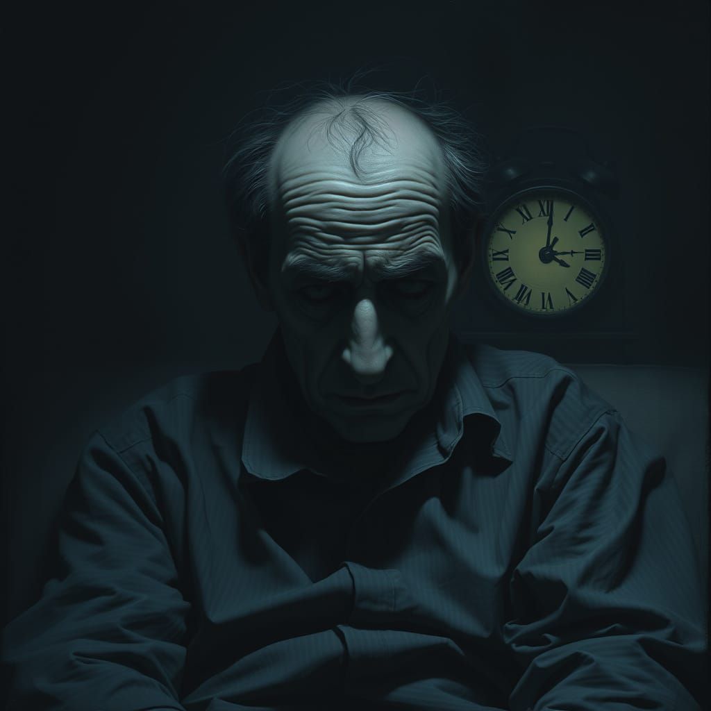 Melancholic Figure in Desperate Longing