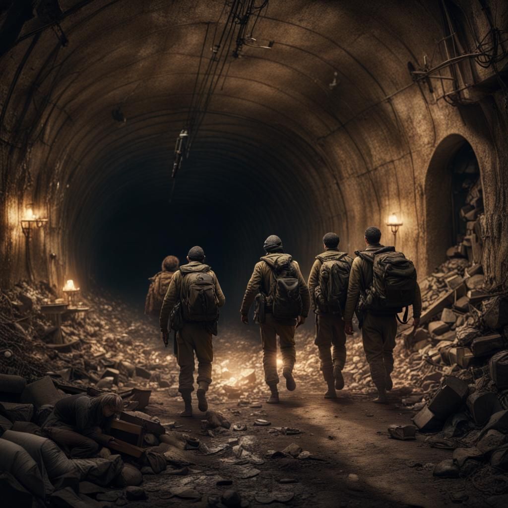 War Refugees Survive in Underground Tunnels