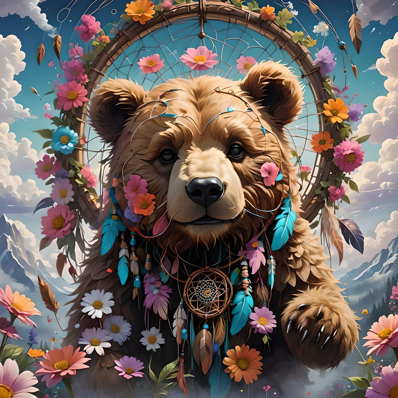 Teddy Bear Heaven: Detailed 8K Portrait