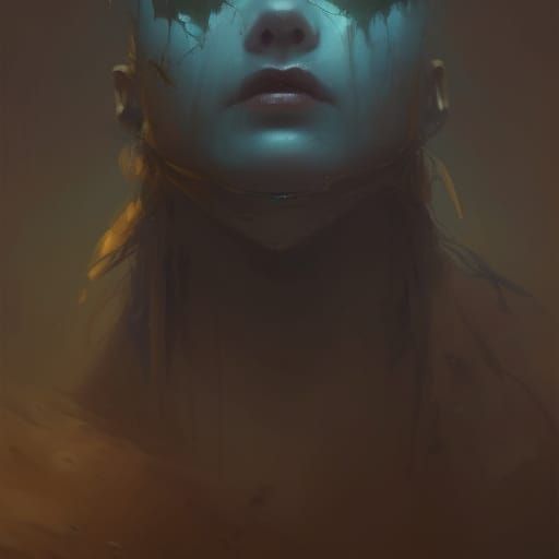 Mad King in Dark Forest: Fantasy Art