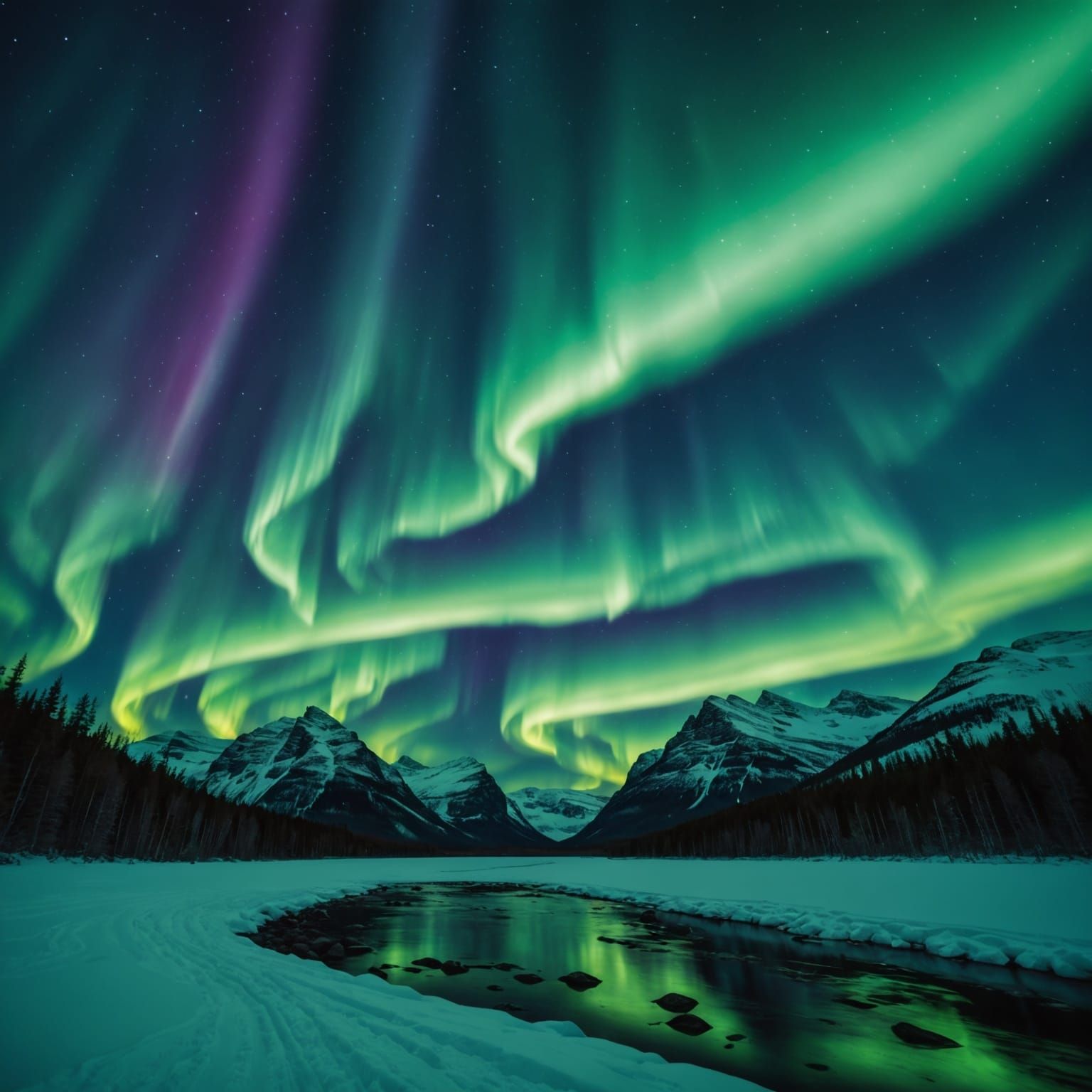 Dramatic Aurora Borealis Display in High Definition