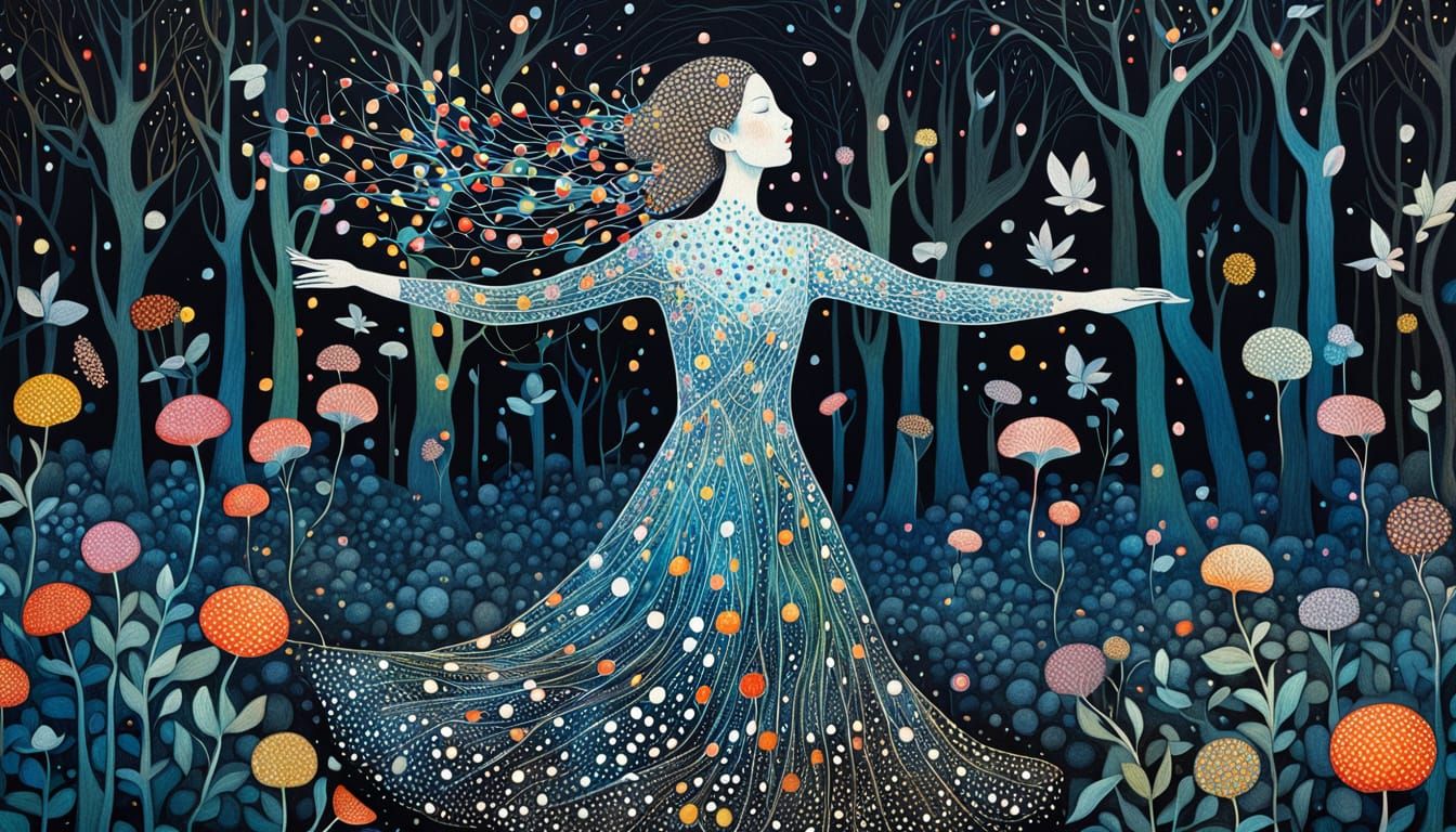 Floral Goddesses in Harmony with Nature's Cycles