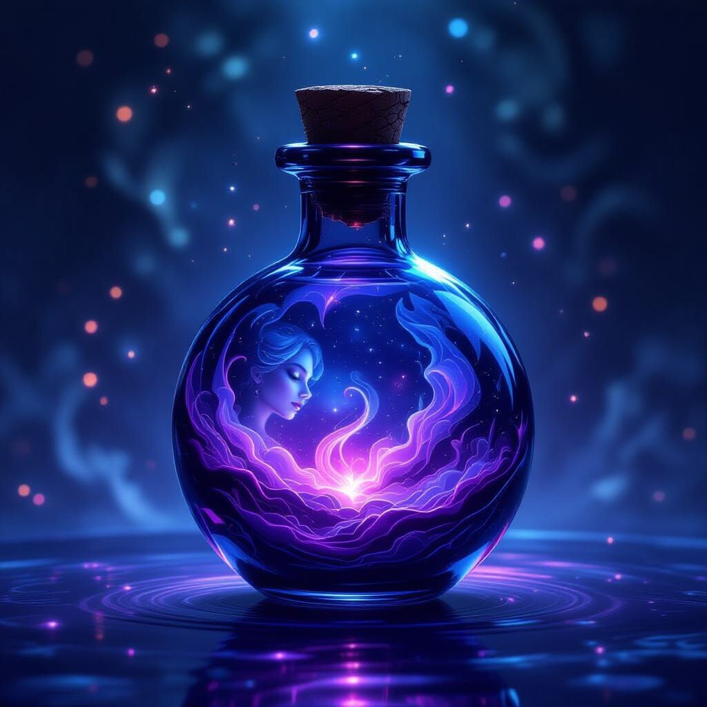 Mystical Potion Reflecting Dreams, Fears, and Future Potenti...