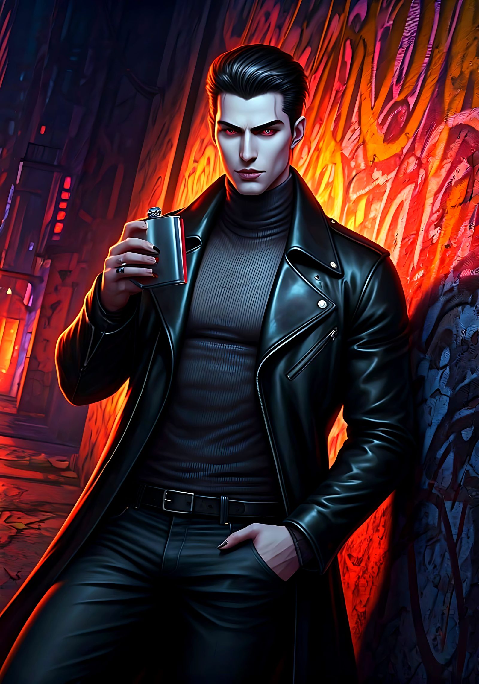 Surreal Vampire in Edgy Urban Setting